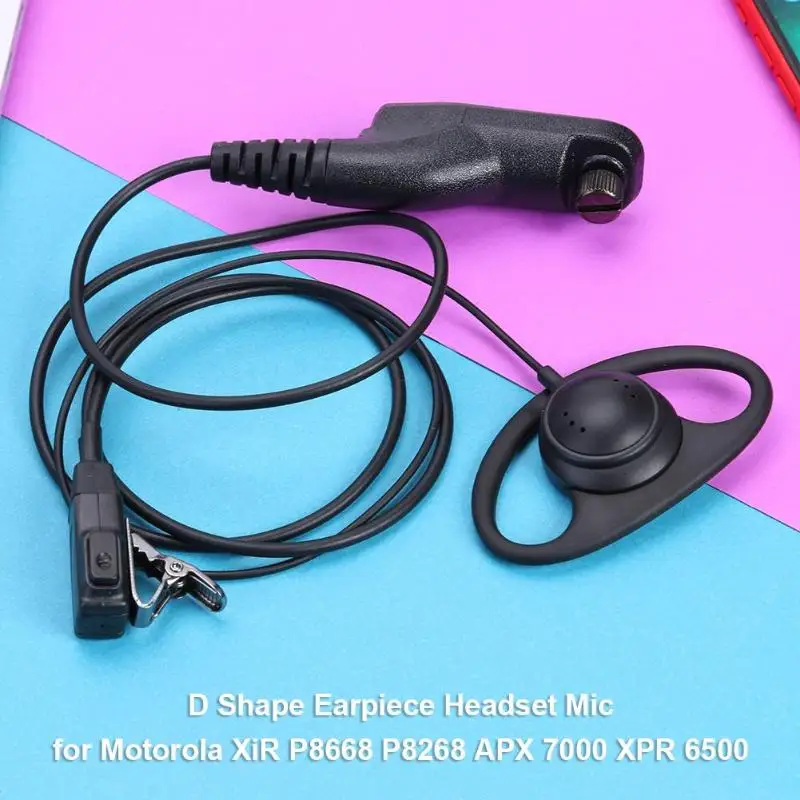 D-образные наушники PTT гарнитура микрофон для Motorola XiR P8668 P8268 APX 7000 XPR 6500 радио безопасный монитор домофона