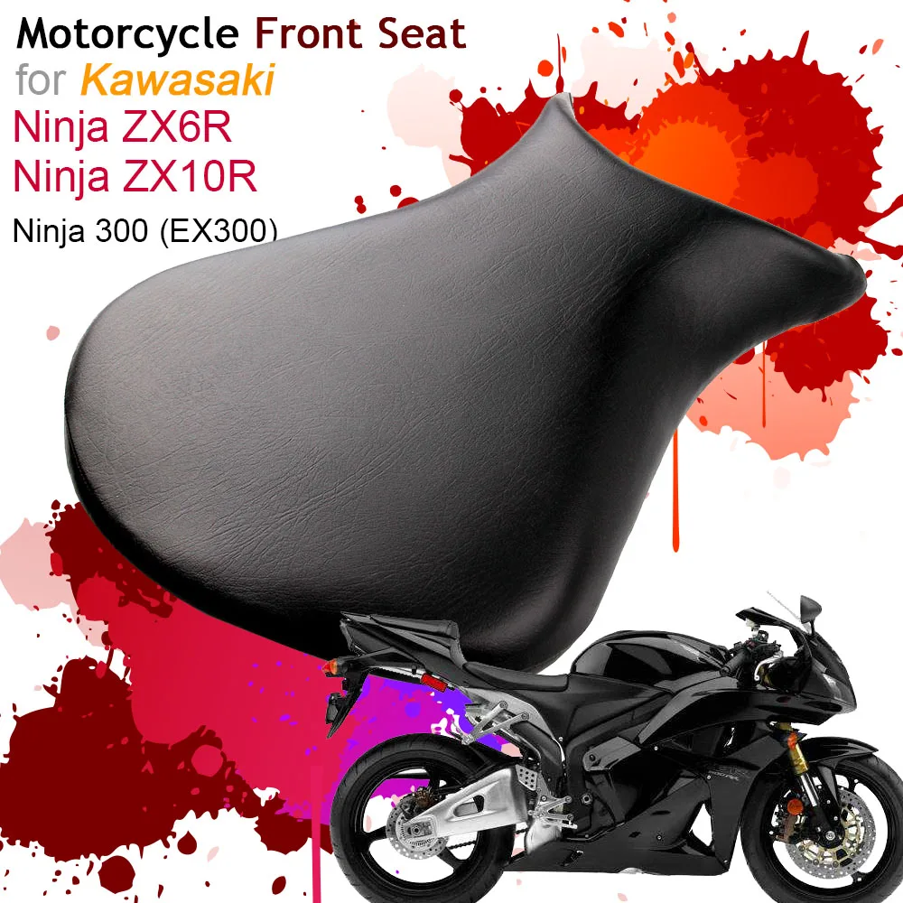 

Front Driver Rider Seat For Kawasaki Ninja ZX6R ZX10R 300 EX-300R Motorcycle Seats Leather Cushion