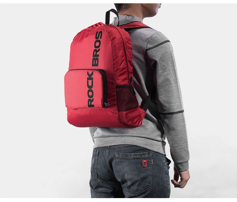 ROCKBROS, портативный складной рюкзак, непромокаемый, для походов, кемпинга, велоспорта, велосипедная сумка для мужчин и женщин, для спорта на открытом воздухе, пакет, сумка для путешествия