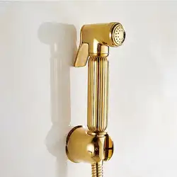 Ванная комната золото Насадки для душа комплект с держателем ABS и 1,5 м Водостоки шланг осадков ручной Насадки для душа экономии воды