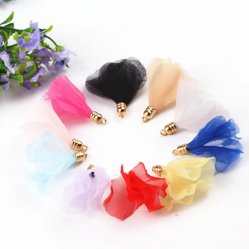40mm Mix color FlowerTassels Of Satin For Woman Fashion Jewelry Finding DIY Earring Keyring Cellphone Handmade Accessory 100pcs 40mm Mix color FlowerTassels Of Satin For Woman Fashion Jewelry Finding DIY Earring Keyring Cellphone Handmade Accessory 100pcs