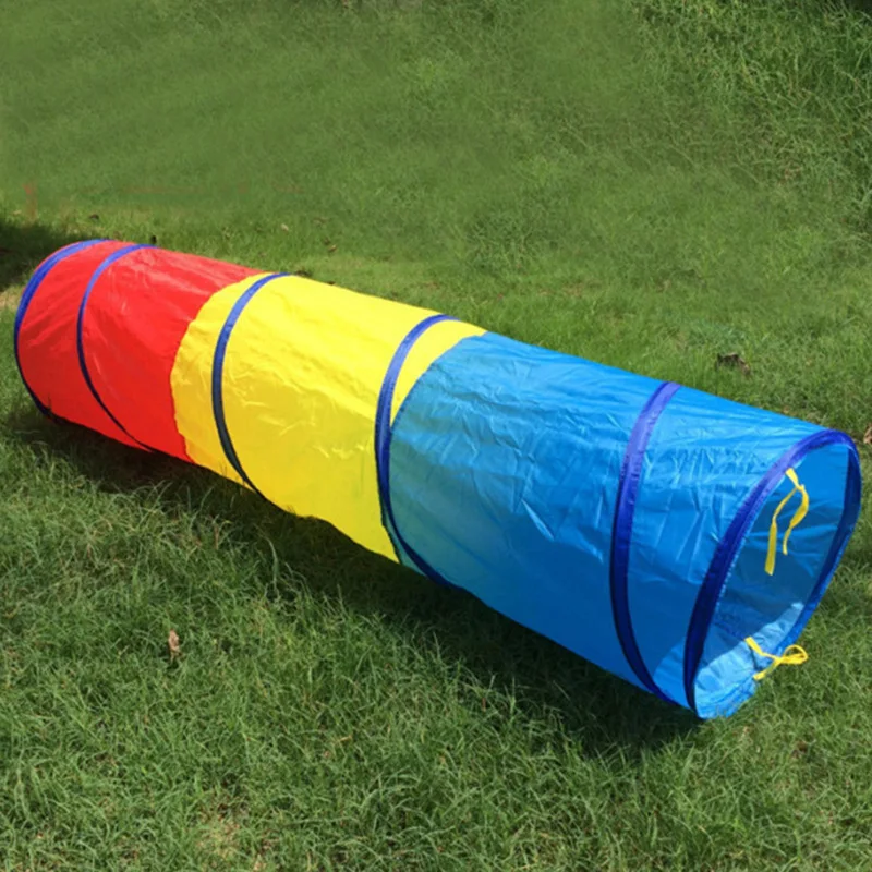 Трехцветный игрушечный туннель для ползания детей на открытом воздухе и в помещении игрушечная трубка для игры в ползание игры доступ к палатке