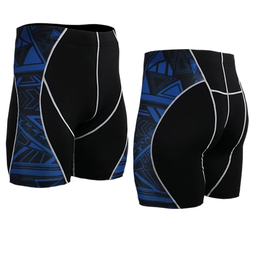 Мужские фитнес шорты для плавания с принтом ужасов обтягивающие короткие эластичные фитнес-плотно шорты с принтом hallowas - Цвет: Коричневый