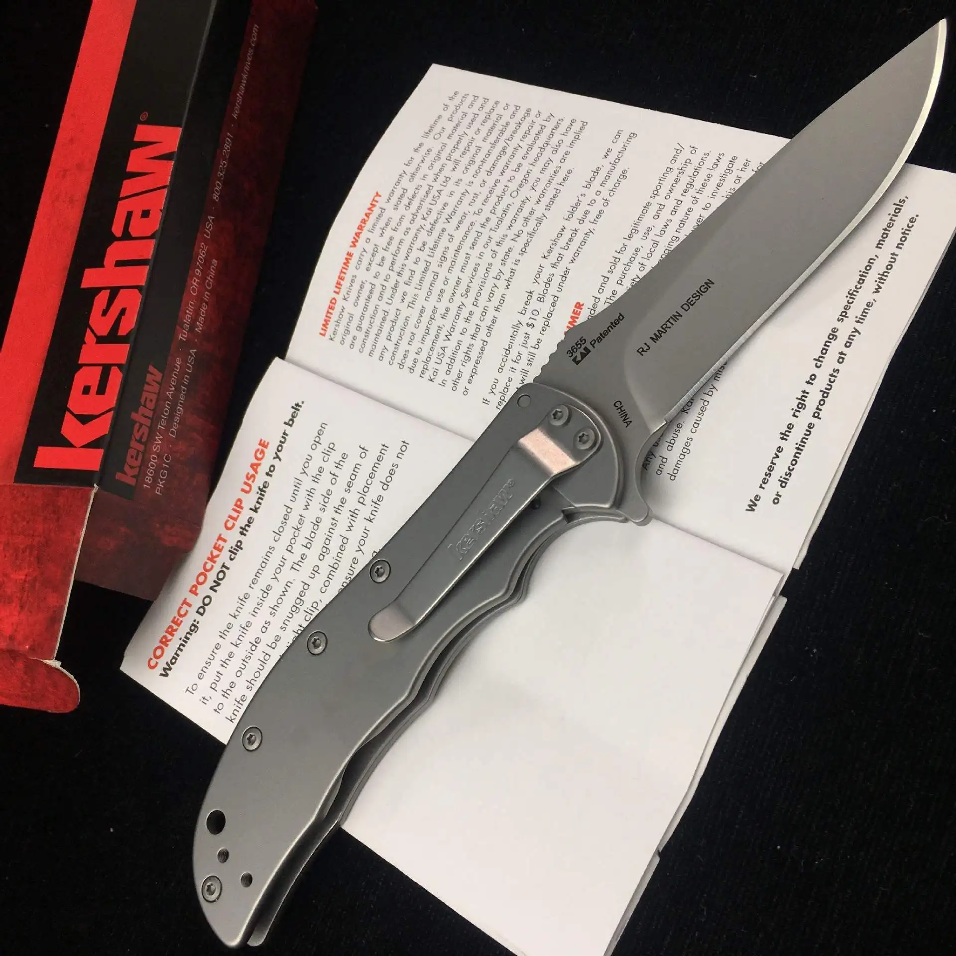 Последний карманный нож DX-Grady Fung производство OEM Kershaw SPEEDSAFE VOLT SS 3655 8Cr17MOV лезвие складной нож