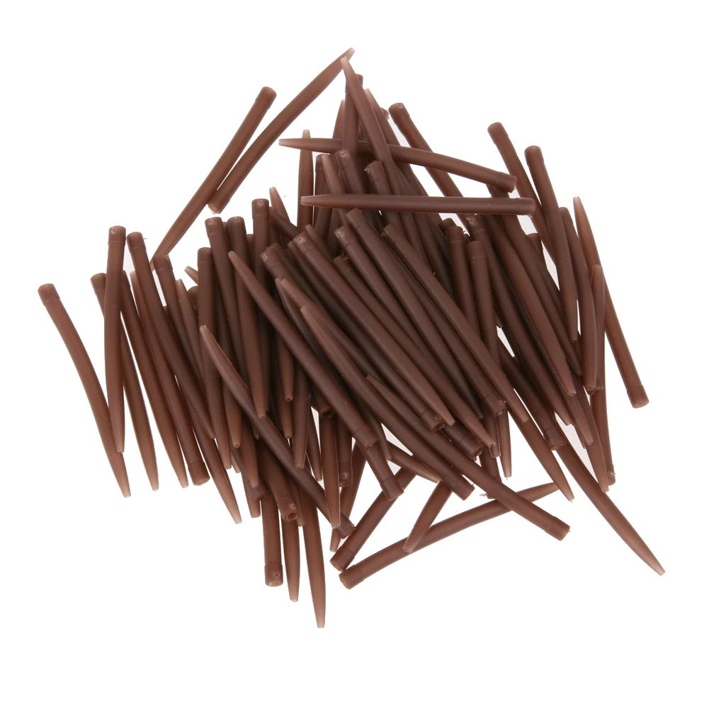 

20/50/100pcs Terminal Carp Fishing Anti Tangle Sleeves Connect With Fishing Hook Brown Prevents Rigs Tangling Making Carp Rigs