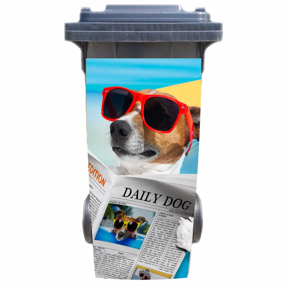 DIY pet 3D праздничного чтения собака съемный водостойкий стикер этикеты Для Мусора