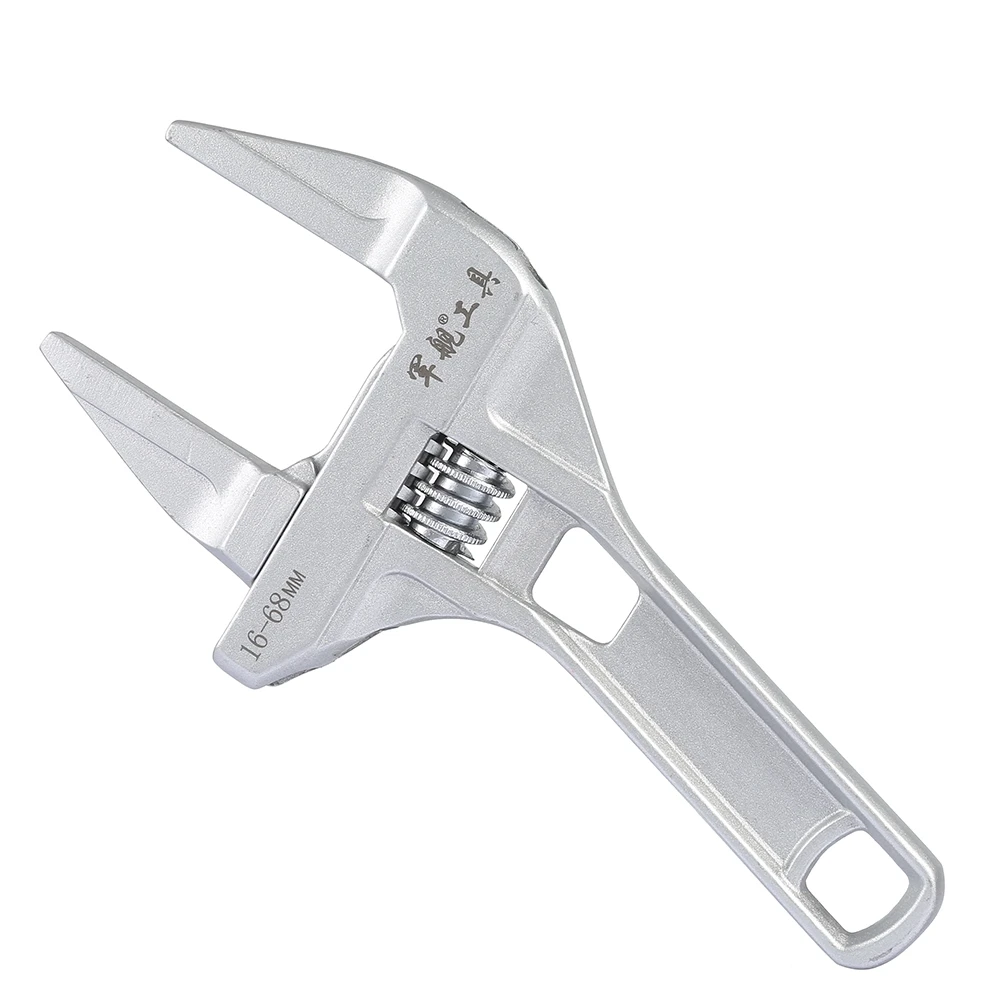 

1Piece Adjustable Wrench 16 - 68mm Large Opening Universal Spanner Wrench Mini Nut Key Hand Tools Mufti-function Random Handle