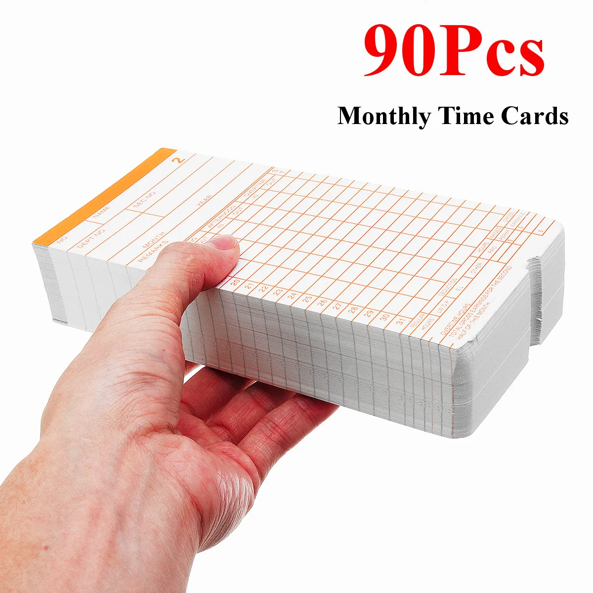 

90Pcs/lot Office Use Employee Electronic Punch Card Clock Paper Time Attendace Clock DIY Kit Digital Time Clock Card