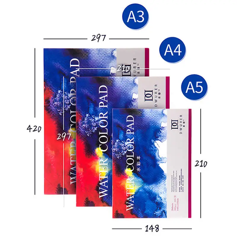 300g/m2 Professional Watercolor Paper 20Sheets Hand Painted Water-soluble Book Creative Office school art supplies