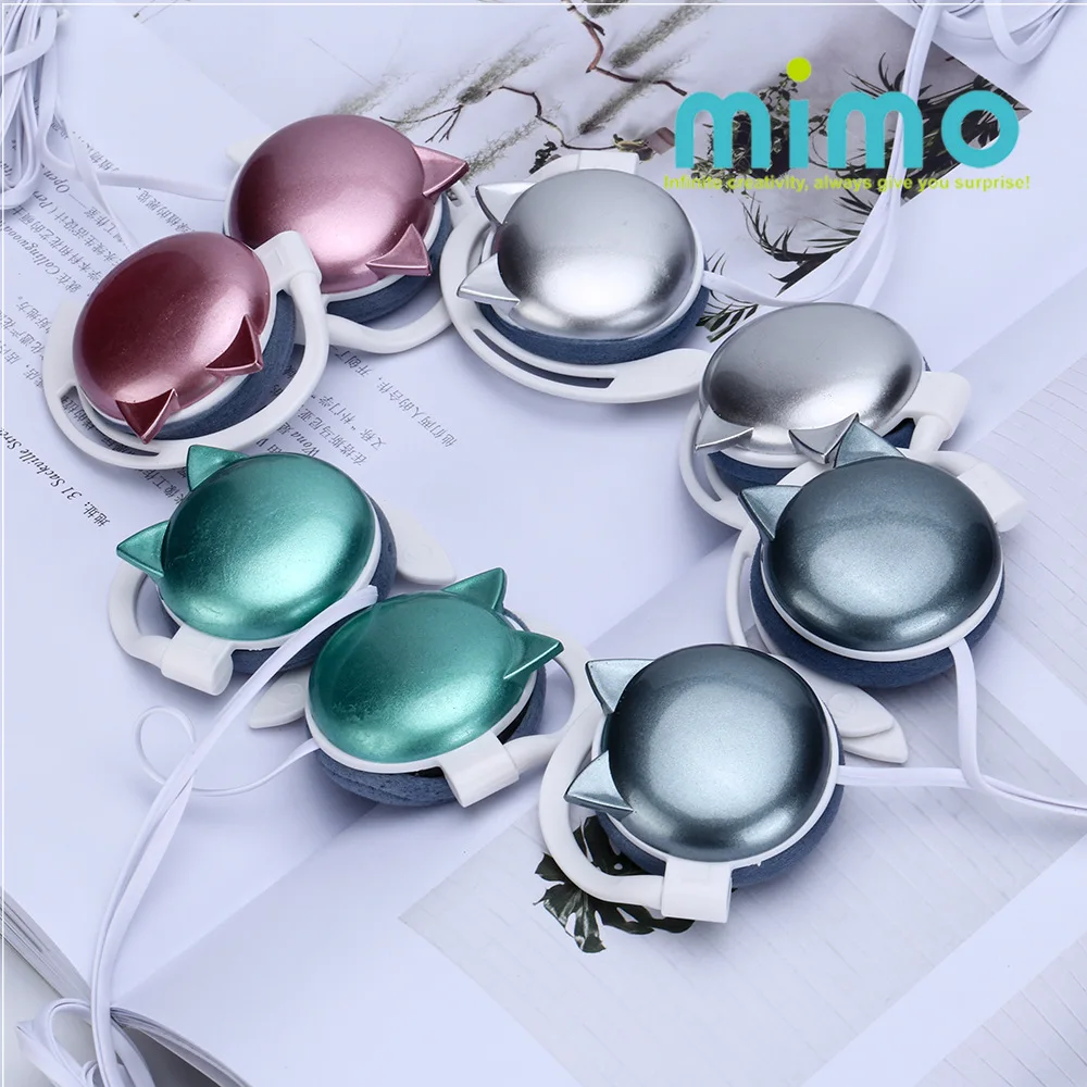 

Cute Cat Headphones Earphone 3.5mm Candy Color Wired Stereo With Mic Music Kids Earbuds Headset For Phone Girls Gifts Earphone
