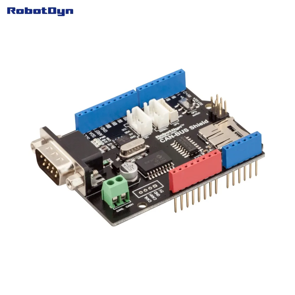 Щит CAN-BUS. Совместим с Arduino. MCP2515(CAN-контроллер) и MCP2551(CAN-трансивер). gps подключение. MicroSD-кард-ридер