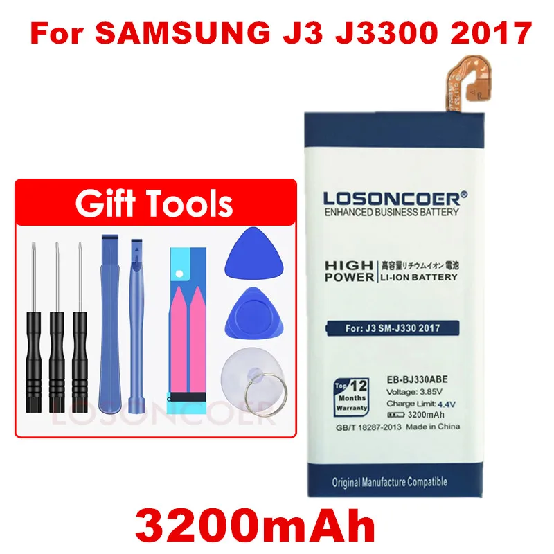 Аккумулятор LOSONCOER EB BJ330ABE 3200 мАч для Samsung GALAXY J3 2017 SM J330 J330F J3300 Edition батареи + номер