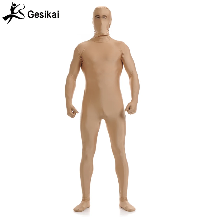 Gesikai Adult Lycra Open Eyes Full Body Zentai Suit Custome For Halloween Men Second Skin Tight Suits Spandex Bodysuit Cosplay Costumes -Zentai shop online