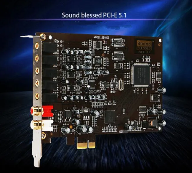Оригинальная звуковая карта NATURE SOUND BLESSED PCI E 5 1 SN0105 SB0105 PCIE для XP WINDOWS