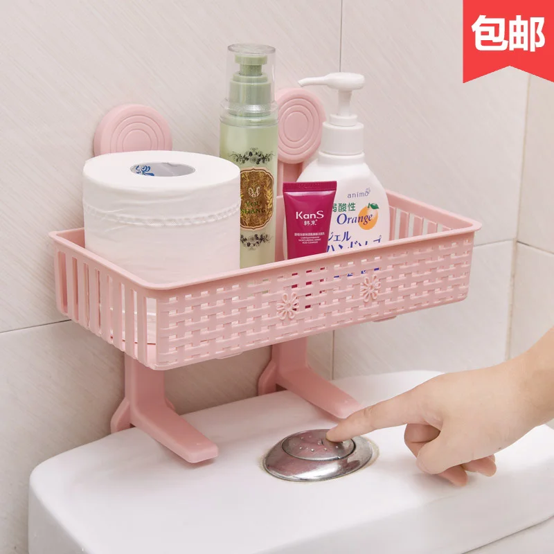 

Non-perforated bathroom racks Wall-mounted toilet supplies Suction wall toilets Plastic storage rack LO518439