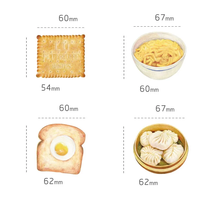24 шт./лот Еда серии само палку Примечание 30 Лист блокноты Лапша пельмени печенье офисные принадлежности Школьные принадлежности f461