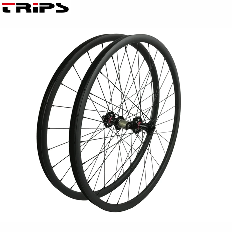 

29er boost Mountain Bike carbon wheels 30mm width asymmetric tubeless mtb carbon bicycle wheelset with Novatec 791/792 boost hub