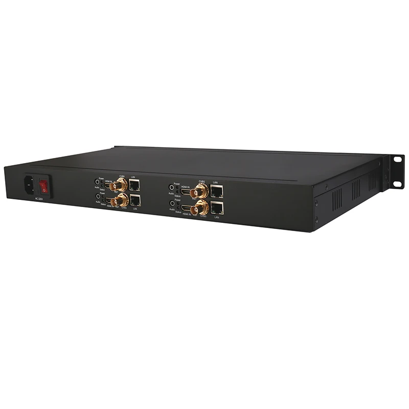 4 канала H.264 HDMI + кабели AV / RCA CVBS к IP видео энкодер для IPTV потоковая трансляция в