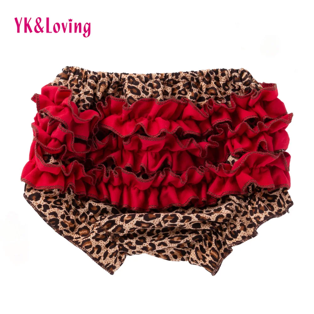 

Leopard Bloomers Baby Shorts Girls Ruffled Panties Baby Girls Short Diapers Kids Flower Babies Bloomer Suit for 3-18 Months