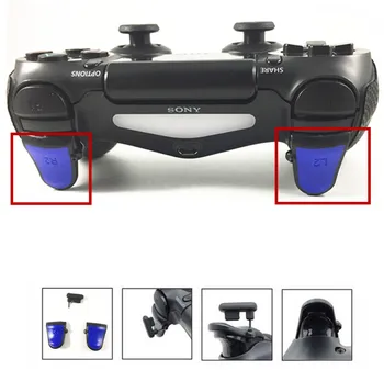 

3 in 1 R2 L2 Adjustable Trigger Extenders W/ Dust plug Dual Triggers Attachment for Playstation PS4 Dualshock 4 PS4 Slim PS4 Pro
