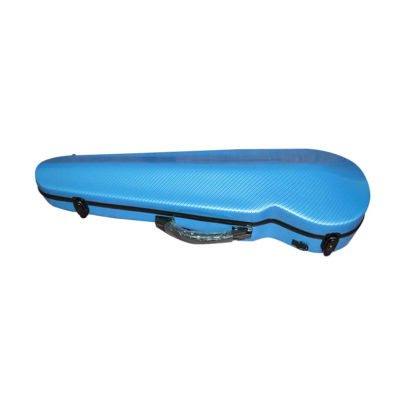 

High quality blue composite carbon fiber violin case. 4/4 violin case. Put 2 violin bow. #0202 blue