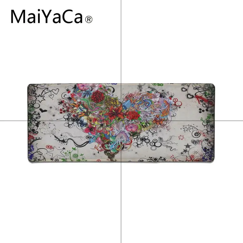 Красивое аниме maiyaca цветы в форме сердца высокоскоростной коврик для мыши большой игровой коврик для мыши анти-с блокировкой скольжения компьютерный стол коврик - Цвет: Lock Edge 30X90cm