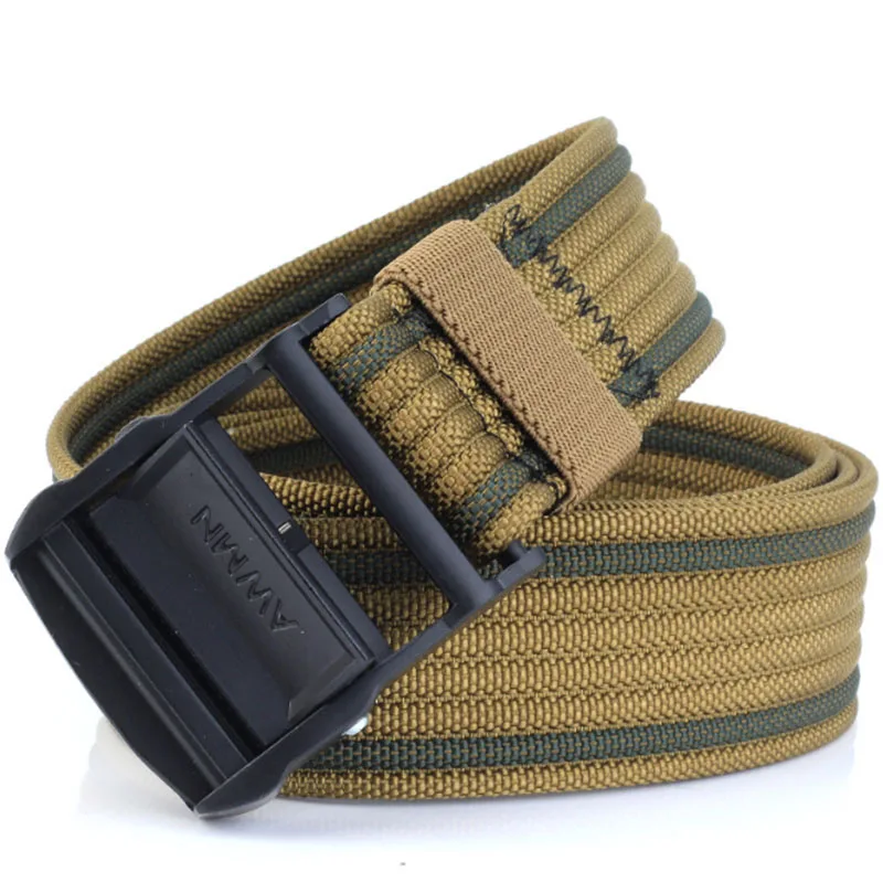 

Fashion Men's Canvas Belt Off White Tactical Belt Metal Clip Buckle Military Nylon Training Belt Best Quality Male Strap