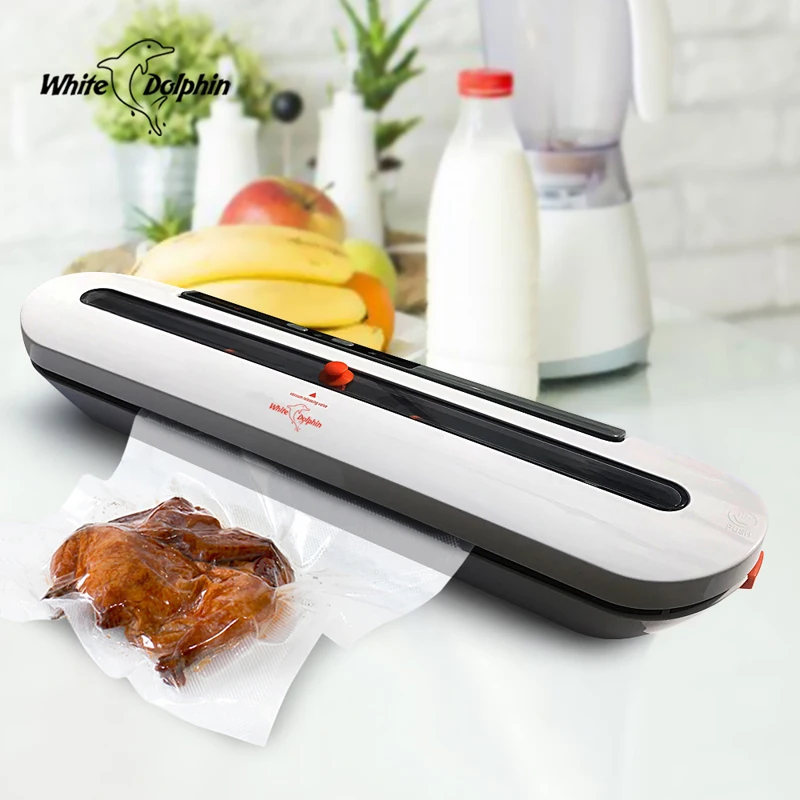 Kitchen Vacuum Food Sealer For Food Saver 110V 220V With 10pcs Storage bags Automatic Household Vacuum Sealer Packaging Machine Kitchen Vacuum Food Sealer For Food Saver 110V 220V With 10pcs Storage bags Automatic Household Vacuum Sealer Packaging Machine