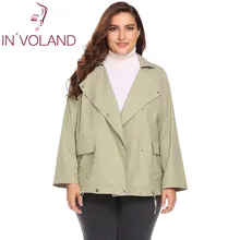 IN VOLAND Women Short font b Jacket b font Coat Plus Size XL 5XL Autumn Long