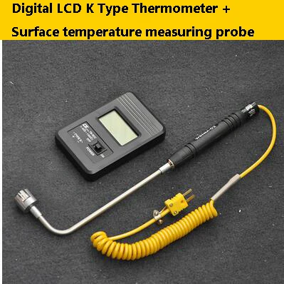 FEORLO TM 902C 50C to 750C Digital LCD K Type Thermometer Single Input Surface temperature measuring