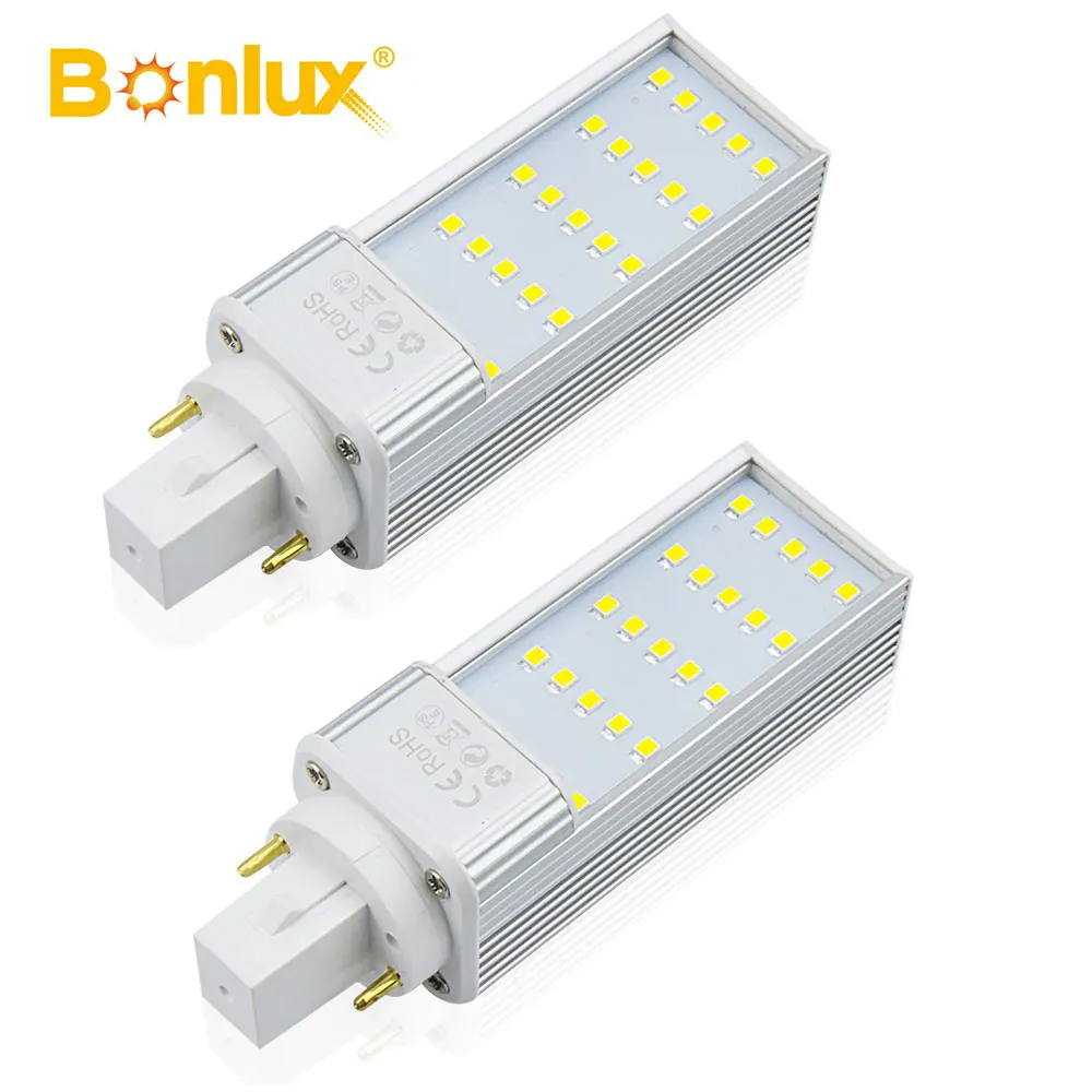 

G24 LED PL Bulb 2-Pack 7W 2-pin Base 13W CFL/Compact Fluorescent Lamp Replacement Warm White 120° Beam Angle
