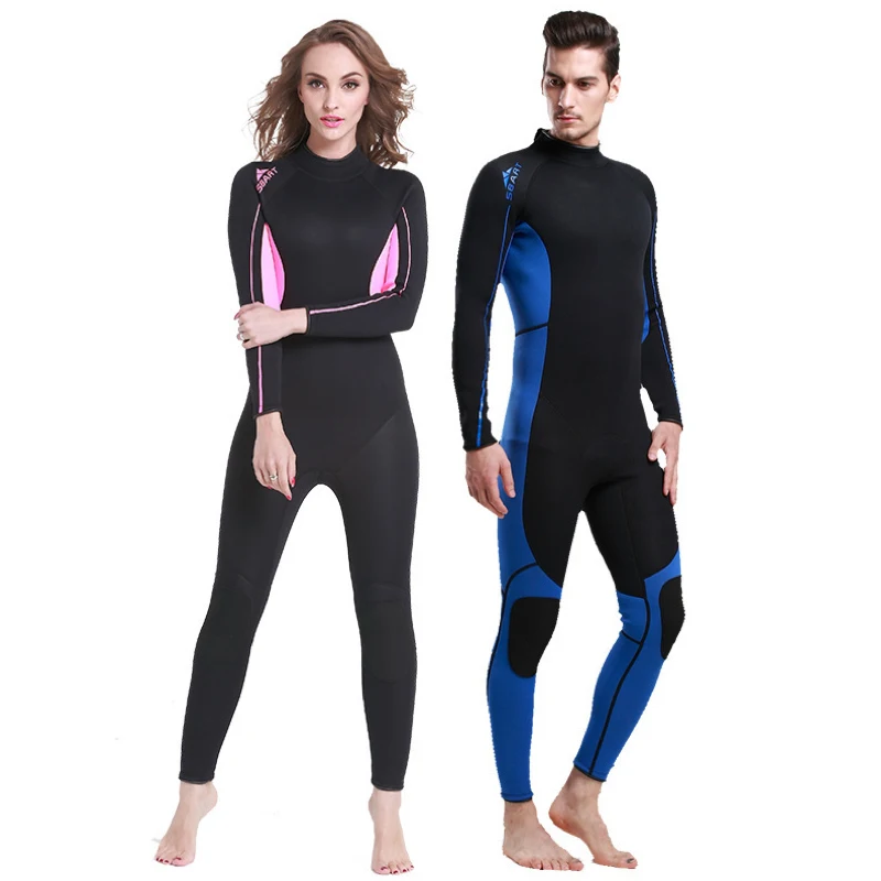 

H741 Neoprene warm winter swimming surfing long sleeve one-piece swimsuit thicker male jellyfish diving suit snorkeling suit 3MM