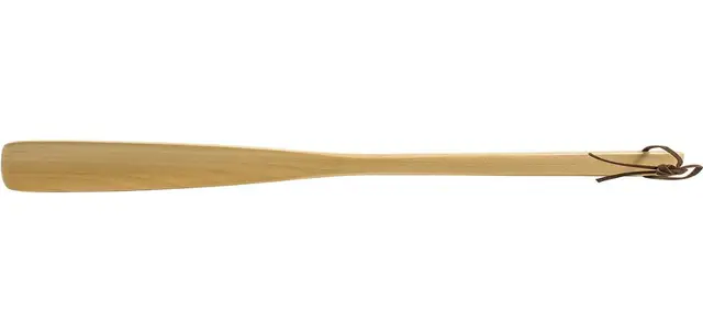 Wood Craft Shoe Horn Dutch Long Handle Shoehorn Lifter with Hanging Rope Wooden