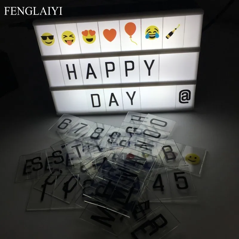 Led Cinema Lightbox LED ночник A6 DIY кинематографический световой короб USB или Аккумулятор