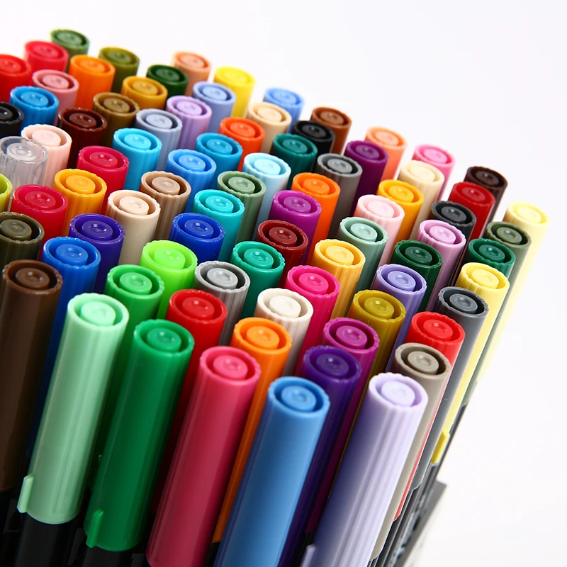 

Tombow Abt 96 Colors Brush Pen Set Art Markers Calligraphy Drawing Pen Stand Soft Watercolor Blending Coloring Art Supplies