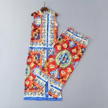 European and American women s wear 2017 The new winter Totem printed vest dress Straight box