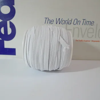 

50 Meters 1/4'' 6mm #37 White Colored Skinny Elastic Band