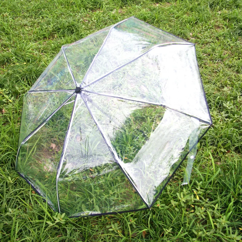 

Fully Automatic Transparent Folding Umbrella For Protection Against Wind And Rain Compact Portable Transparent