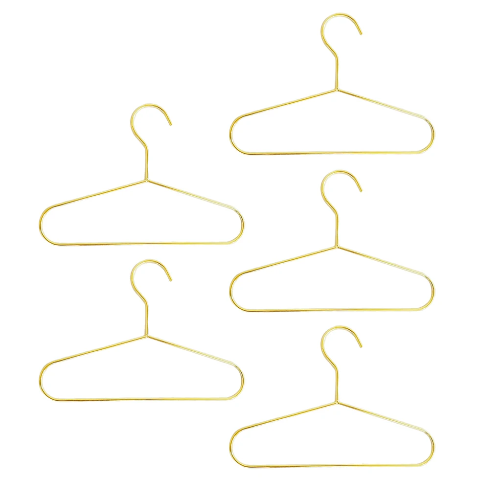 5 Pieces 25cm Gold Strong Metal Wire Hangers Children Clothes Hangers, Kids Hanger, Coat Hangers(5 pcs/Lot)