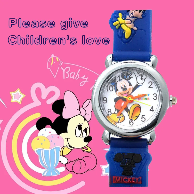 

4D Mickey Kids Watches Silicone Fashion life Waterproof Children Quartz Watch Girls Boys Child Watch Baby Clock relogio feminino