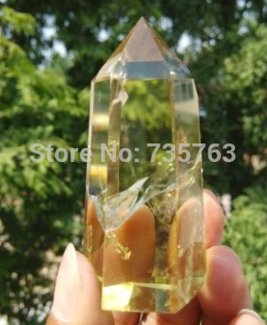 

Free Shipping xiuli 00421 NATURAL PHANTOM Citrine CRYSTAL POINT HEALING,Angel's Feather