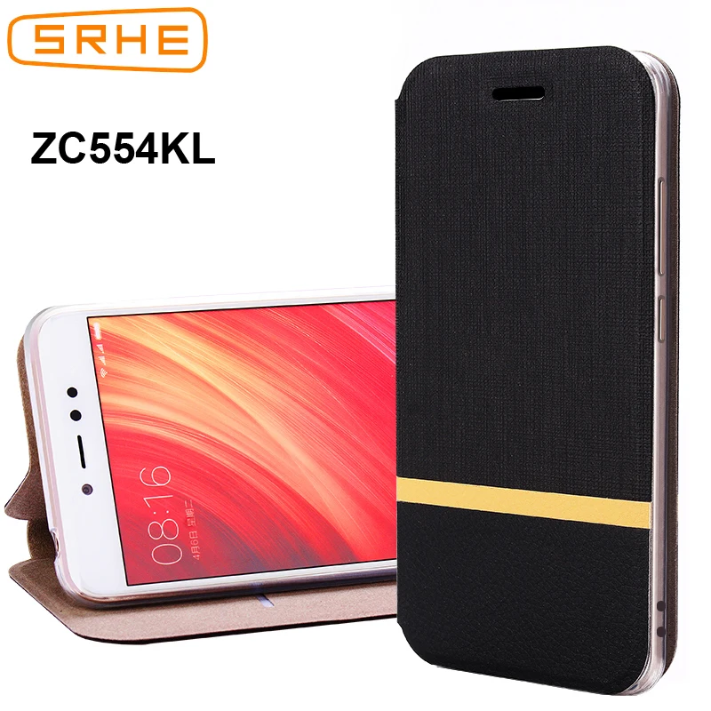 SRHE Asus ZenFone 4 Max ZC554KL чехол 5 ''Флип кожаный силиконовый для Zenfone с держателем карт