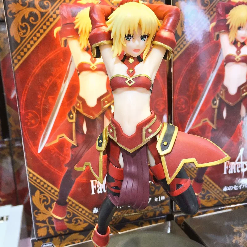 18 см Оригинал Ver TAITO Fate Apocrypha Mordred Red saber фигурку ПВХ Коллекционная модель для детей