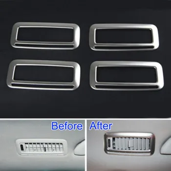 

BBQ@FUKA 4x Car Roof Air Conditioner Outlet Vent Frame Trim Cover Sticker For Volkswagen Sharan 2013 2014 2015 2016 Car-styling