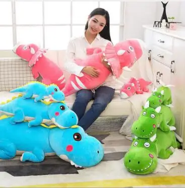 

WYZHY Down jacket, dinosaur doll, pillow, plush toy sofa bedside ornaments, send friends gifts 100cm