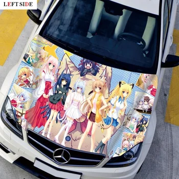 

LEFT SIDE Car Stickers HD Inkjet EMS Shipping 120*150 cm Japanese Pretty Girls Decal Styling Decor Vinyl Cover Waterproof