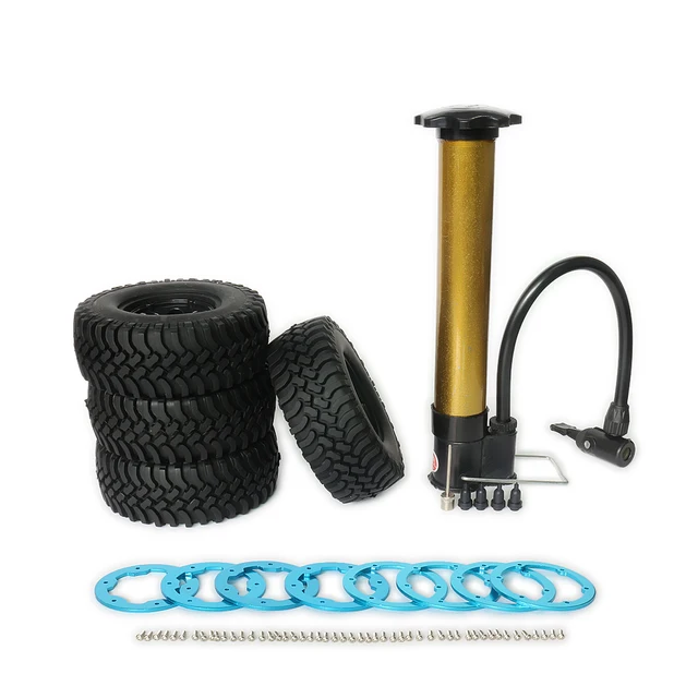 Cheap RC CAR 4 x 100mm Air-Filled Inflated 1.9 Bead Lock Wheel Tire Terrain Mud tread for 1:10 Rock Crawler Monster Truck