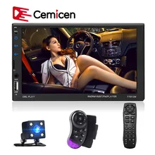 Cemicen 2 Din Автомобильный Радио Bluetooth 2din автомобильный мультимедийный плеер 7 HD сенсорный экран авто MP5 USB аудио стерео с заднего вида Камера