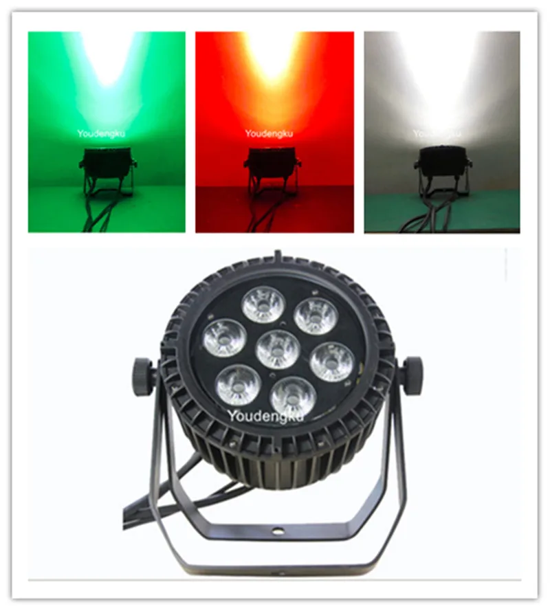 10 pieces 7x10w rgbw 4in1 slim led par 64 Waterproof LED Par Light IP65