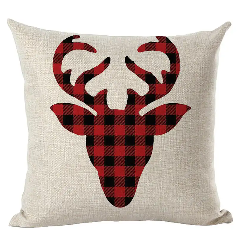 Merry Christmas Pillow Cases Linen Cover Home Decor Pillow Core 45cm45cm pillow covers decorative embroidered #2n20 (6)